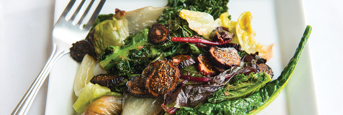 Sautéed Braising Greens with Grapefruit Vinaigrette
